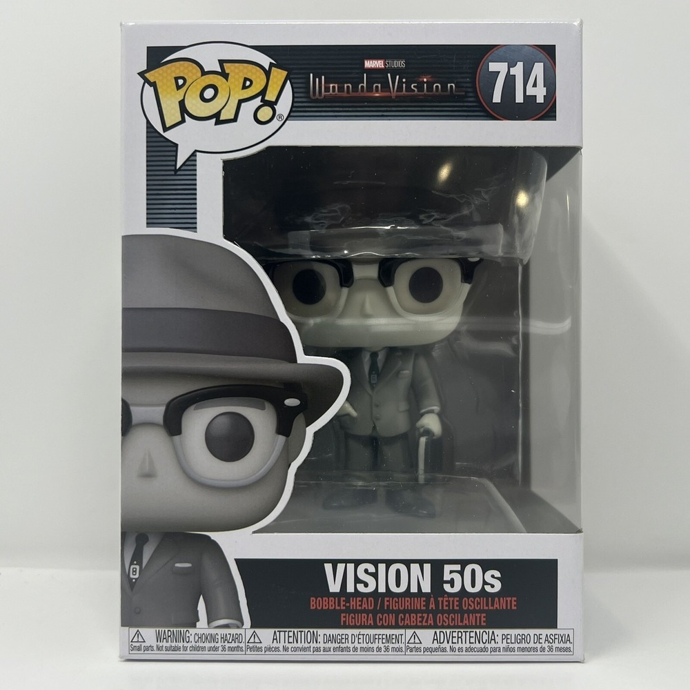 Funko Pop WandaVision #714 Vision 50s Vinyl Bobble Head collectible toy Figure - Picture 4 of 16